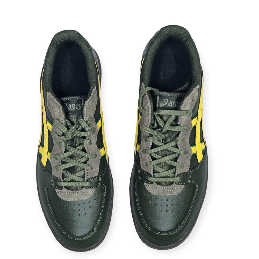 ASICS Skyhand OG Forest Green Vibrant Yellow Sneakers 8.5